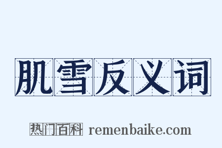 肌雪反义词是什么意思的图片